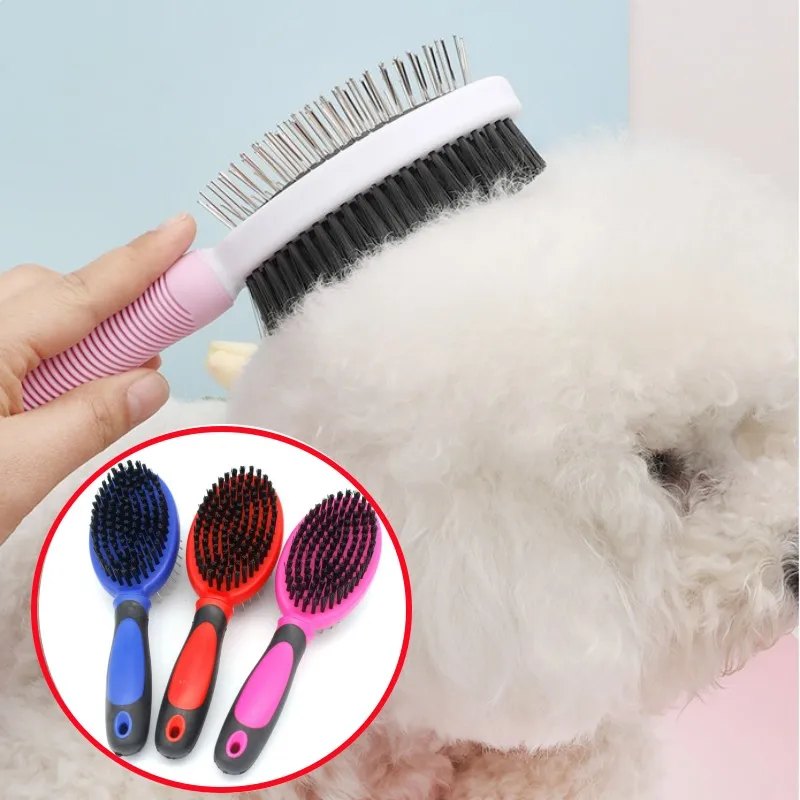 

Dog Brush Massage Cat Comb Pet Hair Remover Dog Grooming Brush Double-sided Combs for Dogs Hair Knot Opening Combs Pet Products