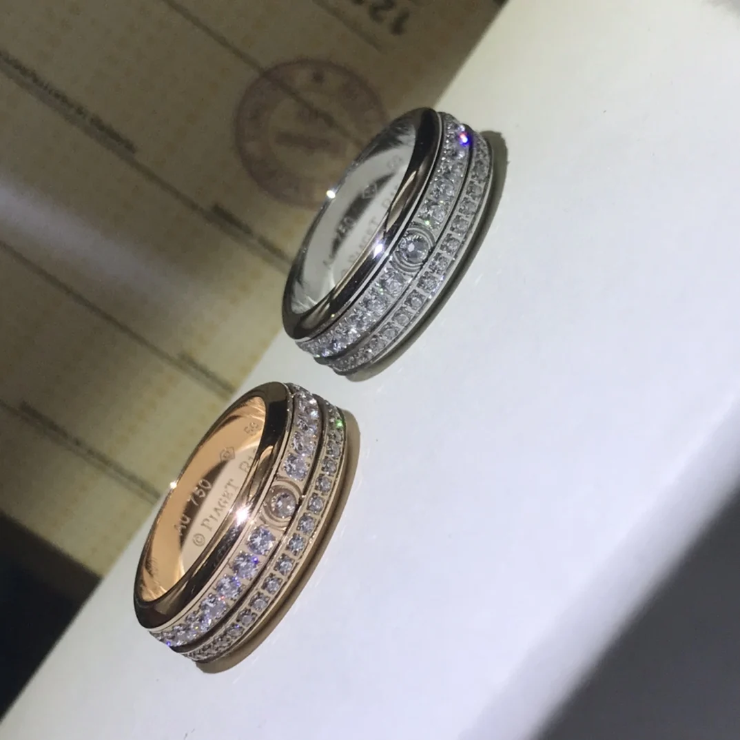 

2025 new double row diamond main diamond couple ring unique simple light luxury niche ring for women high-quality jewelry gifts