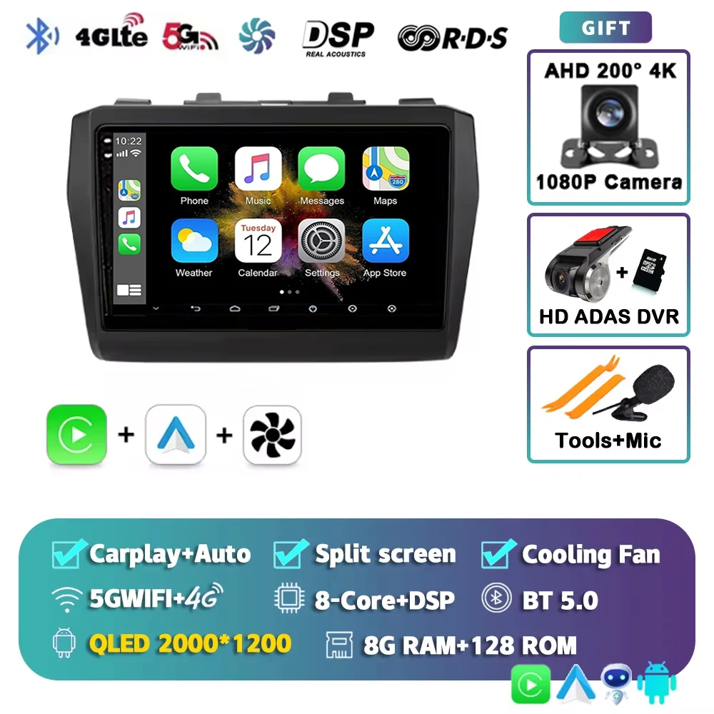 Android 16 autoradio voor Suzuki Swift 2017 2018 2019 2020 2021 draadloze Carplay Android Auto audio multimediaspeler 2 Din