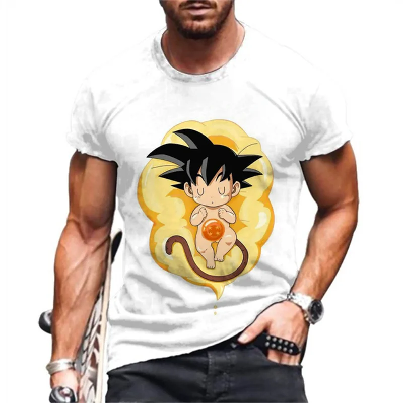 2025 Majin Buu تي شيرت رجالي لعبة دراغون بول 110-6XL الصيف الأولاد الهيب هوب بلوزات كبيرة الحجم موضة ثلاثية الأبعاد ملابس الشارع الشهير Y2k أنيمي