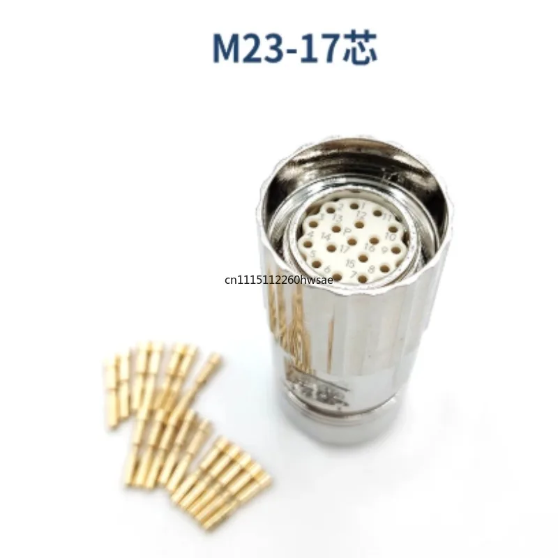 M23 Aviation Plug 623 Connector, Servo Encoder Feedback Female Connector, 12 Pin 17 Pin Circular Cable Connector