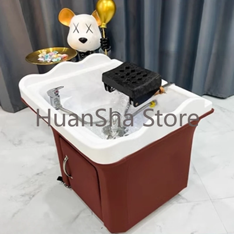 

Washbasin Shampoo Chair Wash Hair Spa Makeup Professional Shampoo Chair Hairdressing Chaise Coiffure Salon Equipment LJ50SC