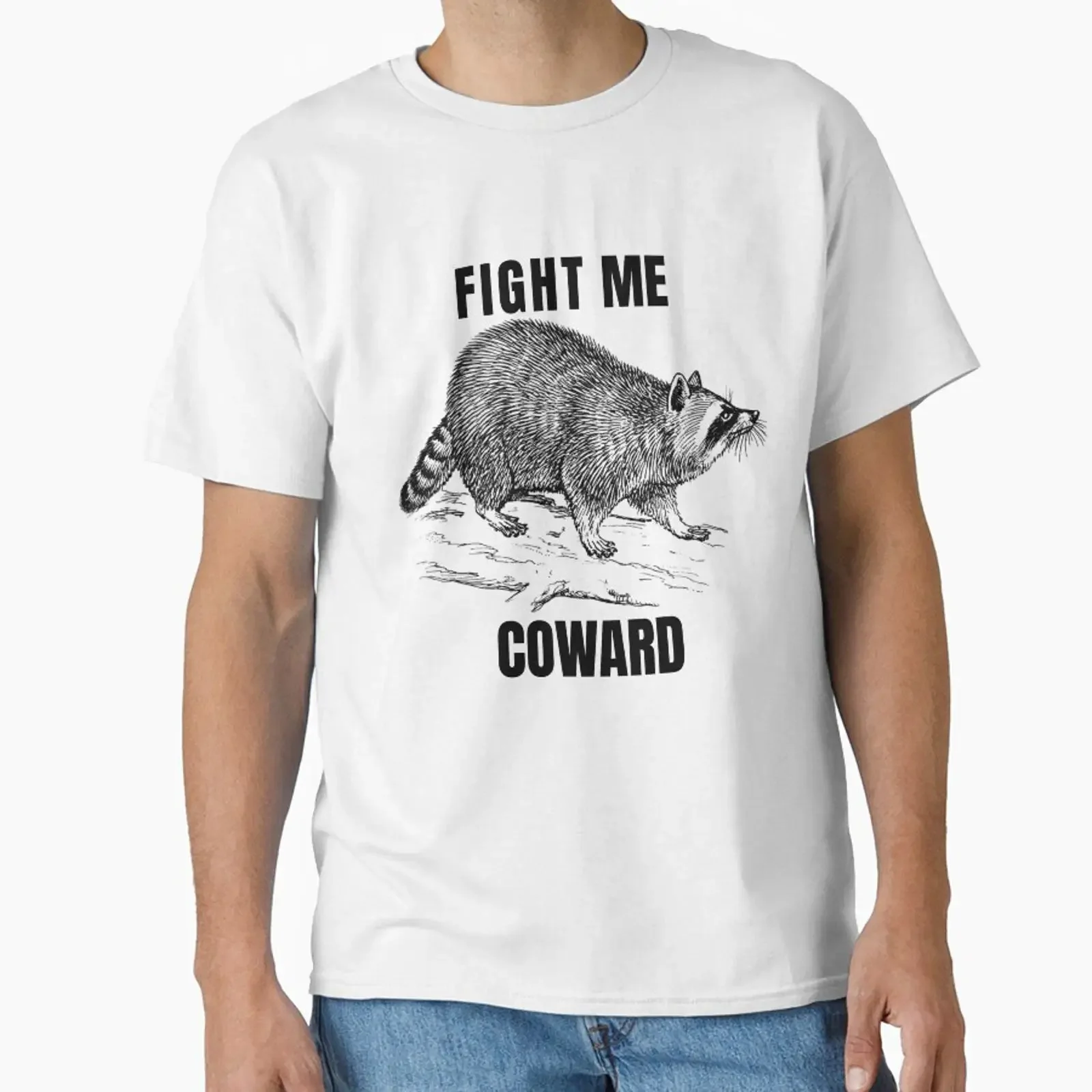 Fight Me Coward designed and sold by JYC Design vintage Washed graphic Soft Stylish Top For Everyday Wear fashion Slightly