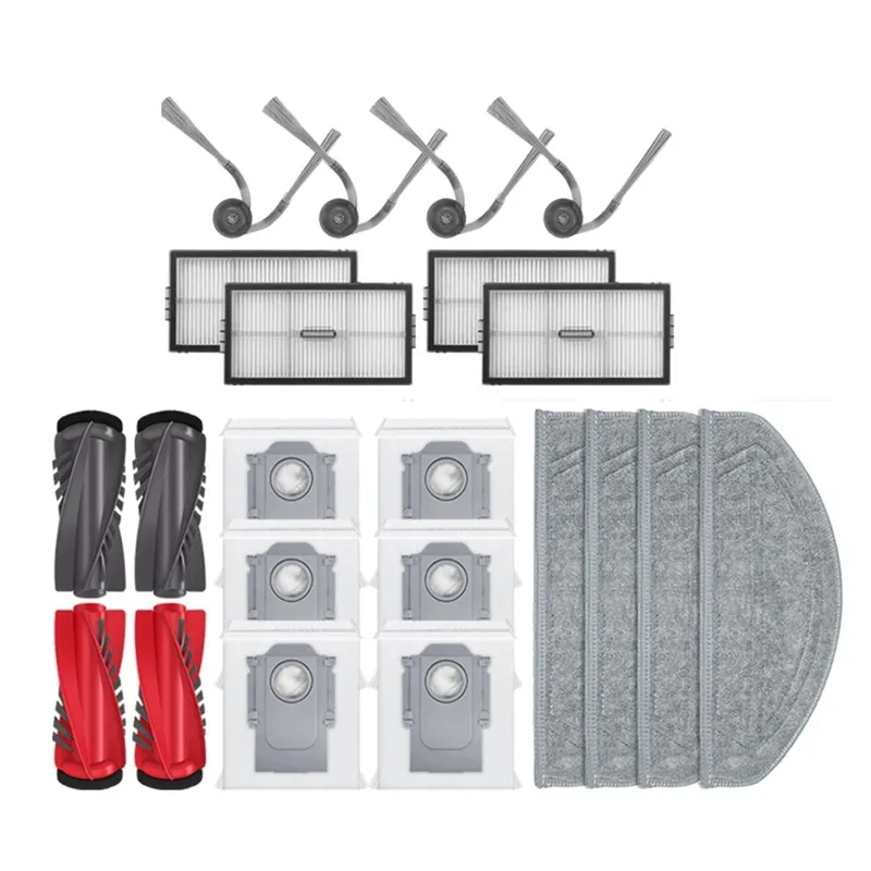 

【SPECIAL OFFER】For Roborock Saros 20 Sonic/S10 Maxv Ultra/G30S PRO 22Pcs Replacement Main Side Brush Dust Bag Filter Mop Units V