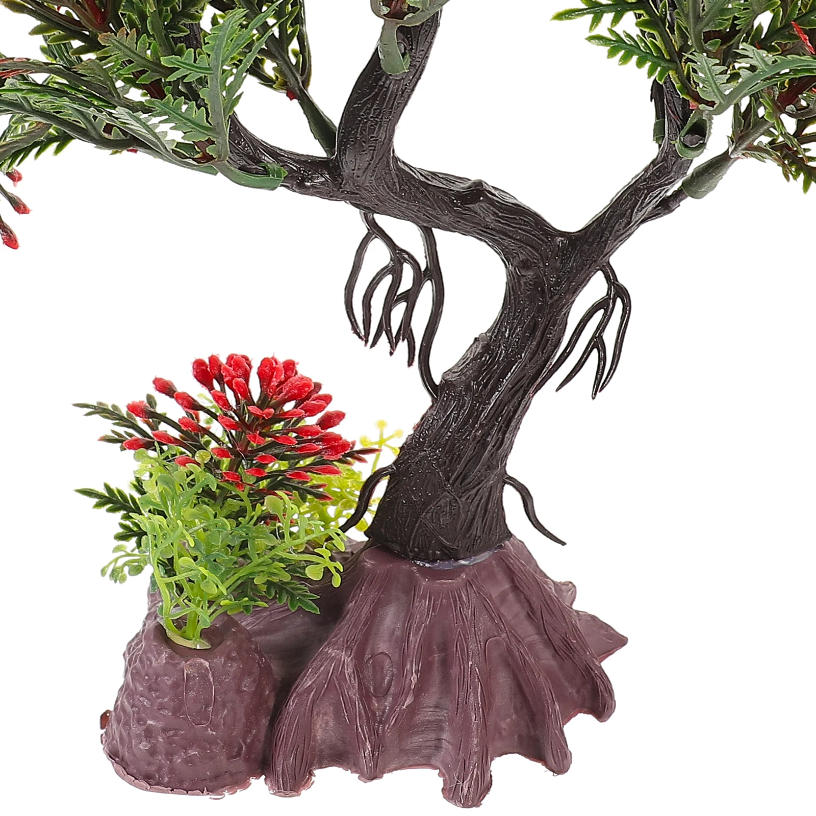 

Fake Plants for Fish Tank Small Tree Plastic Aquarium Decoration Easy Maintain Natural Environment Fish Tank Tree