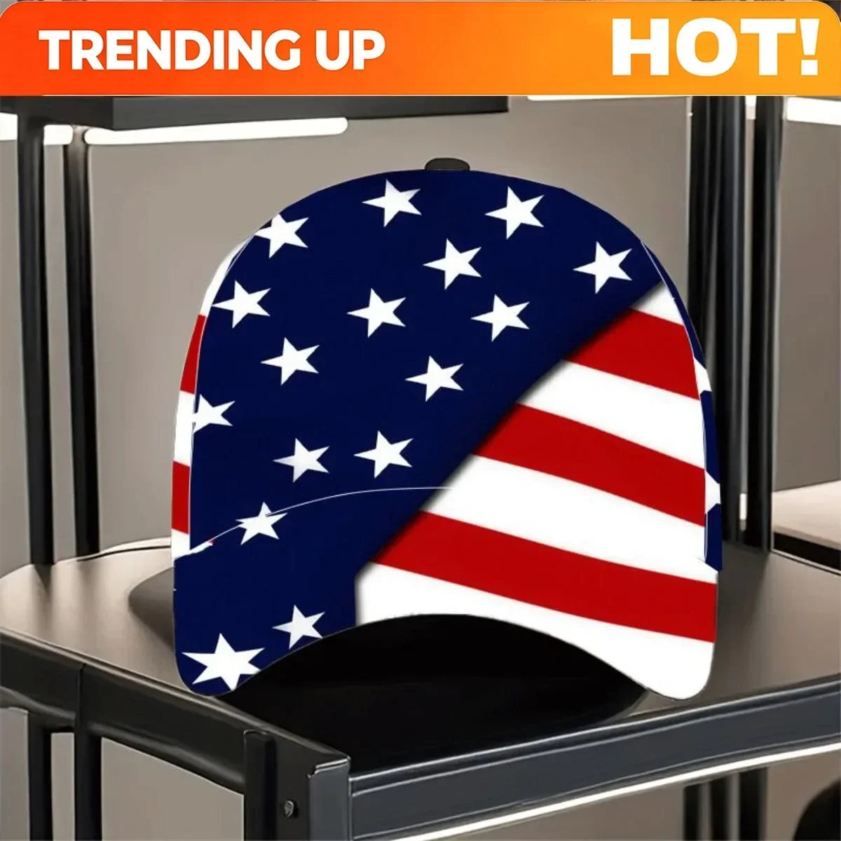 Customization Pack Of 1 Adjustable Lightweight Baseball Cap: Classic Stars And Stripes Design, Unisex, Comfortable And Durable,
