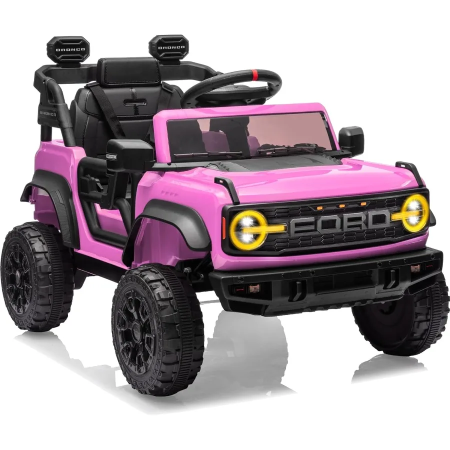 幼児向け12V電動乗用玩具、リモコン付きフォード・ブロンコ・ラプター子供用乗用車、12ボルトバッテリー駆動車