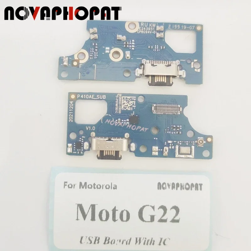 For Motorola Moto G22 USB Dock Charger Port Plug Jack Microphone MIC Charging Board With IC