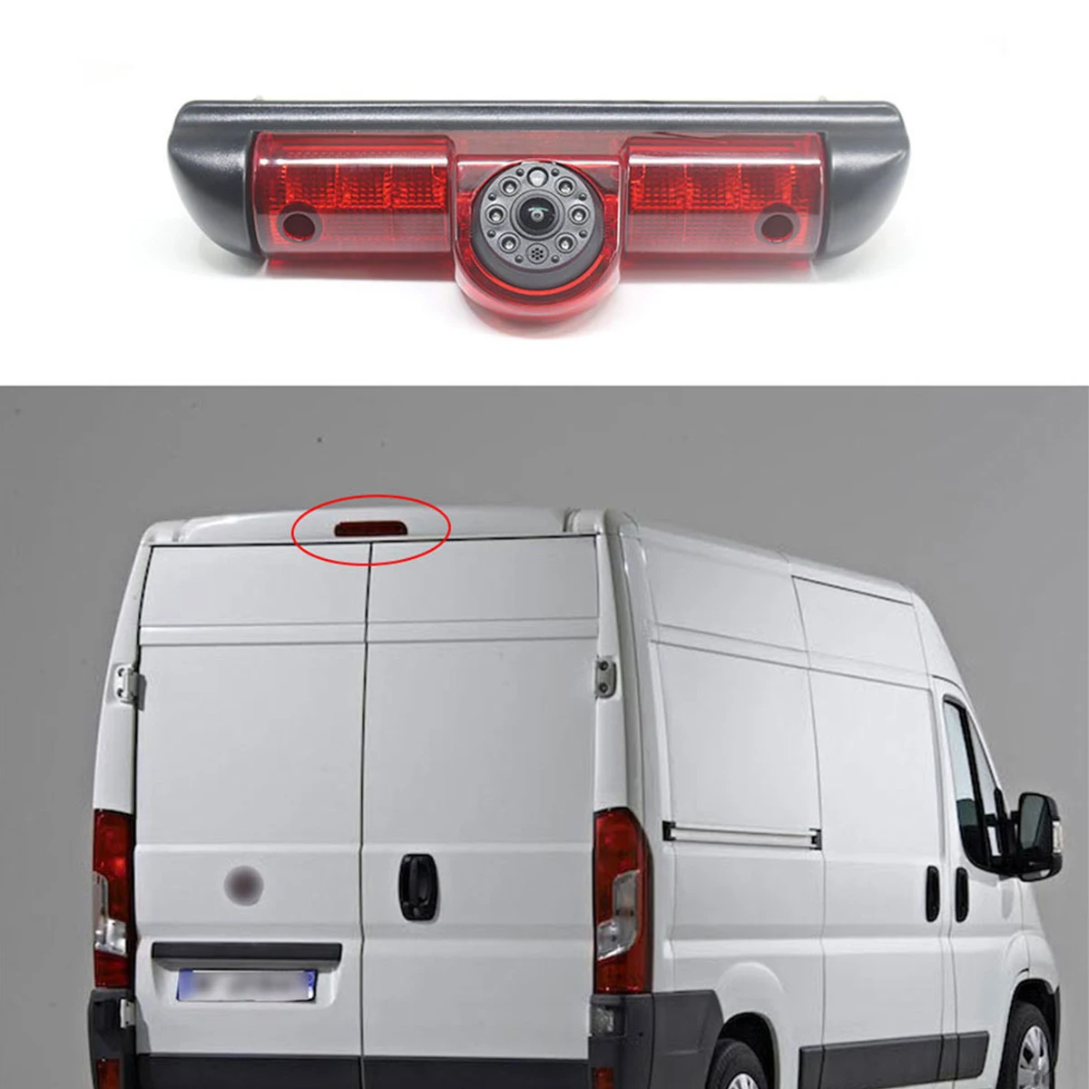 Car Brake Light Reversing Camera With 4.3-inch Desktop Display Screen For FIAT Ducato CITROEN Jumper PEUGEOT Boxer 2006-2015