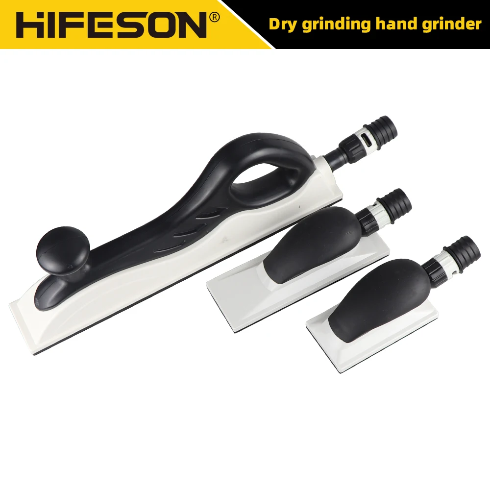 HIFESON 125/198/400mm Hand Sanding Block Dry Grinding Board Hand Abrasive Block 70mm Manual Sander Rectangular Vacuuming Repair