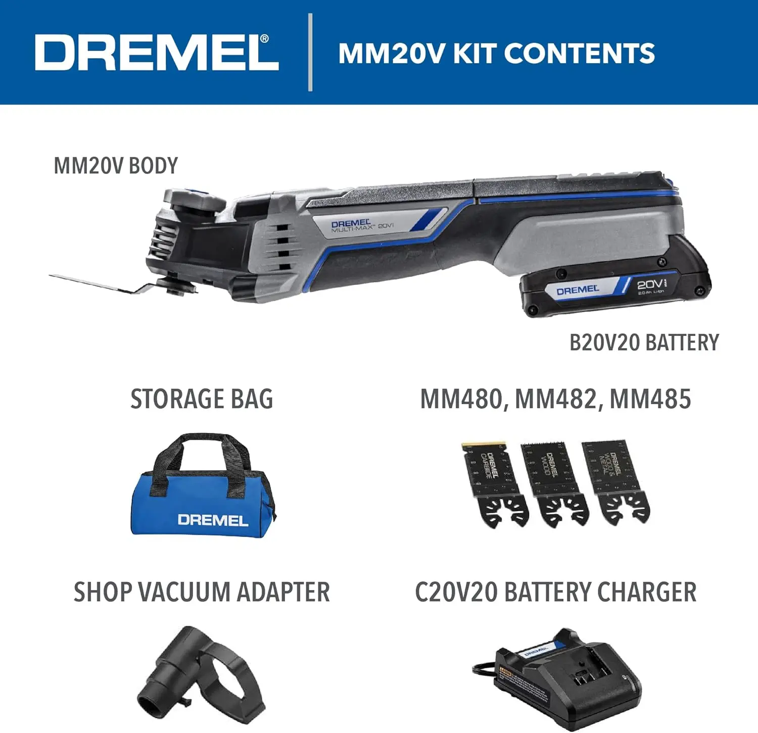 Multi-Max MM20V-01 Cordless Oscillating Tool Kit with (1) Battery