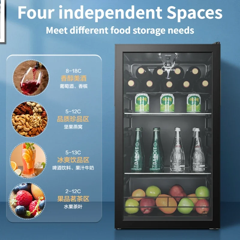 Kulkas untuk minuman anggur pengawet teh rumah kantor lemari es anggur kecil 95L kabinet zhang냉장2000장vitrina refrigerada