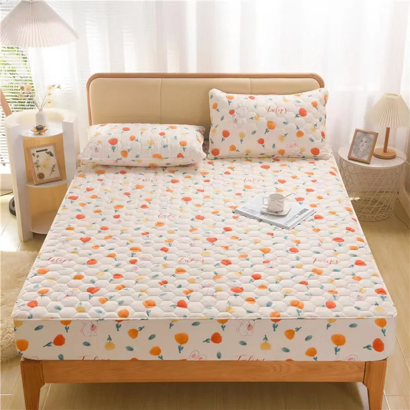 High Quality 100% Cotton Quilted Mattress Cover Super Waterproof Anti-mite Mattress Protector Pad Cover Not Including Pillowcase