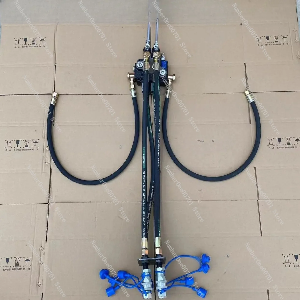 Tractor modification with multi-way valve distributor