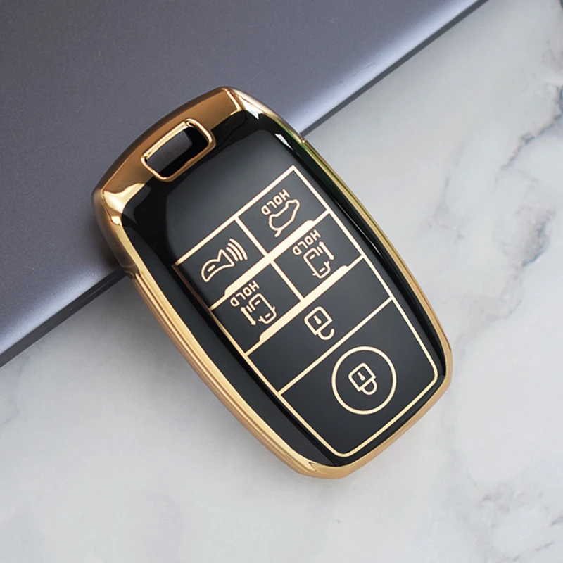 6 tasten Weiche TPU Auto Schlüssel Fall Abdeckung für KIA Sorento Sedona 2020 Grand Karneval 2019 Shell Fob Halter Keychain zubehör