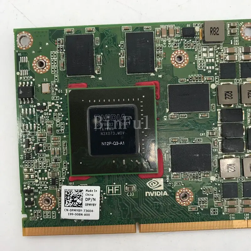 Placa base CN-0PMY8Y 0PMY8Y PMY8Y de alta calidad para DELL M4600 Quadro 2000M 2GB SDRAM, tarjeta de vídeo para precisión 100%, completamente probada, OK