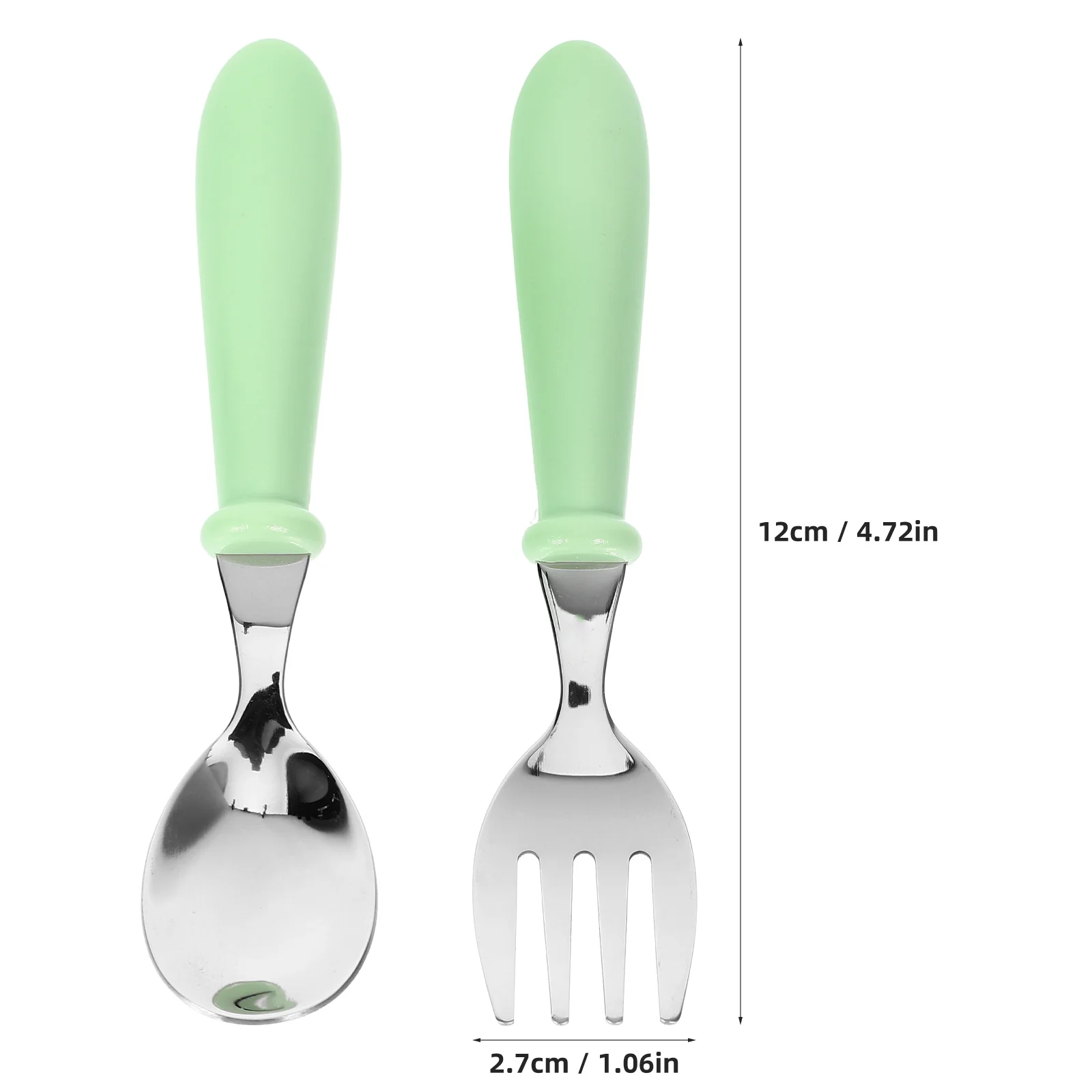 4 Pcs Stainless Steel Spoon Fork Kid Spoons Kids Utensils Baby Tools Infant Feeder Portable Supplies Toddler Cutlery