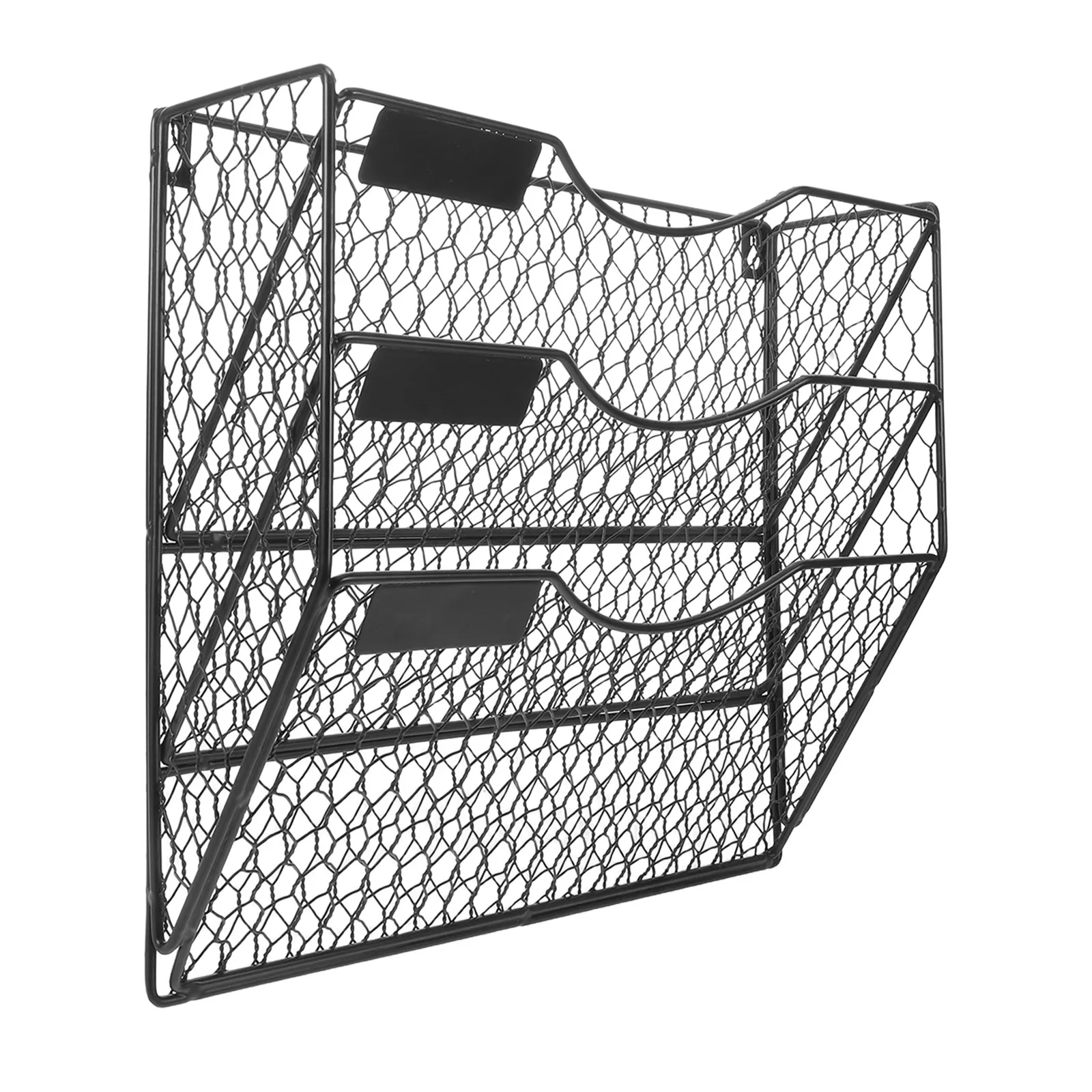 3-tier-wall-mounted-file-organizer-mesh-metal-document-holder-black-office-entryway-school-mail-sorter-magazine-rack