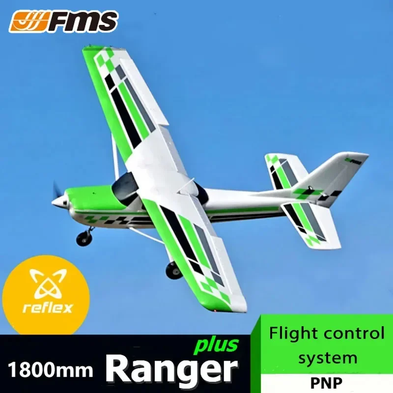 Fms1800mm Ranger Plus Pnp 4s Large Introductory Exercise With Flaps, Electronic Remote-controlled Fixed Wing Aircraft Model