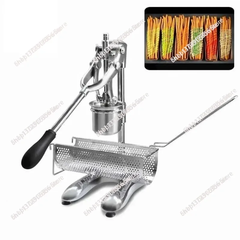 30cm long manual stainless steel french fries press commercial mashed potato extruder multi-functional noodle french fries