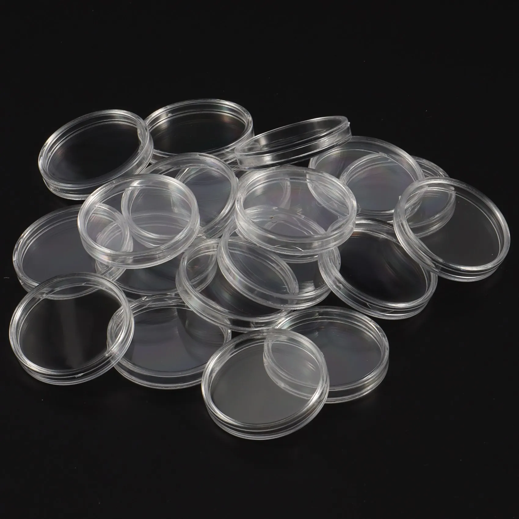 17/20/25/27/30Mm Coin Holder, 100Pcs Silver Coin Capsules With Foam Gasket, Professional Coin Case For Coin Collection