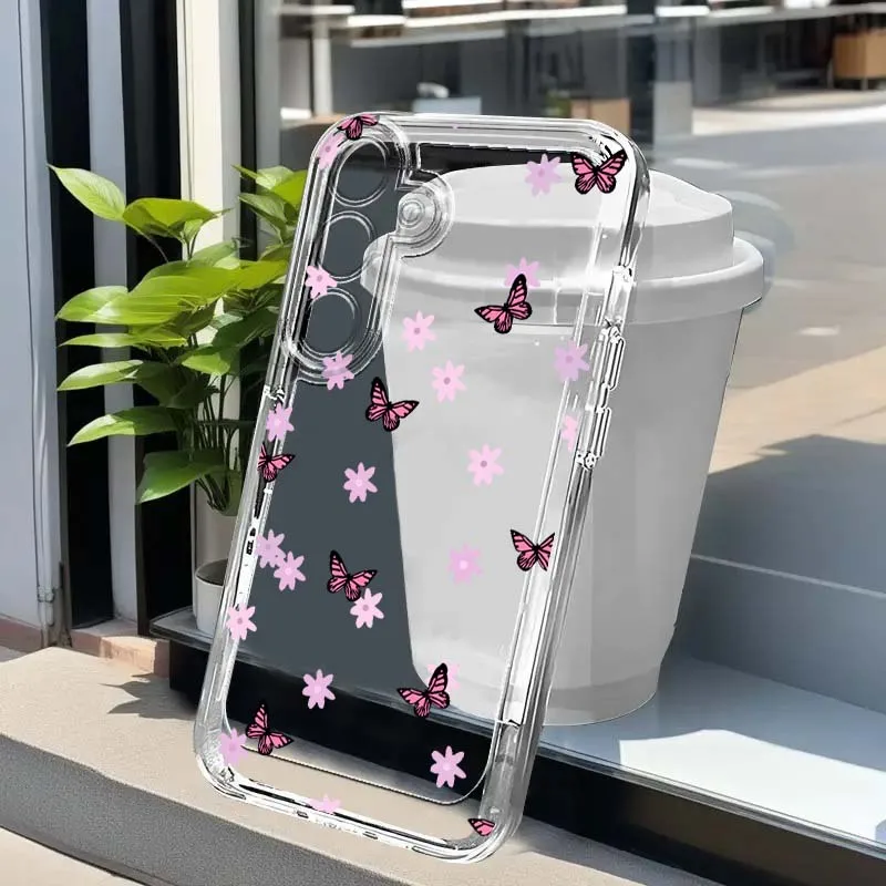 

Luxurious flower design Phone Case For Samsung Galaxy A73 A72 A71 A55 A54 A53 A52 A51 A33 A25 A22 A15 A14 A05 Transparent