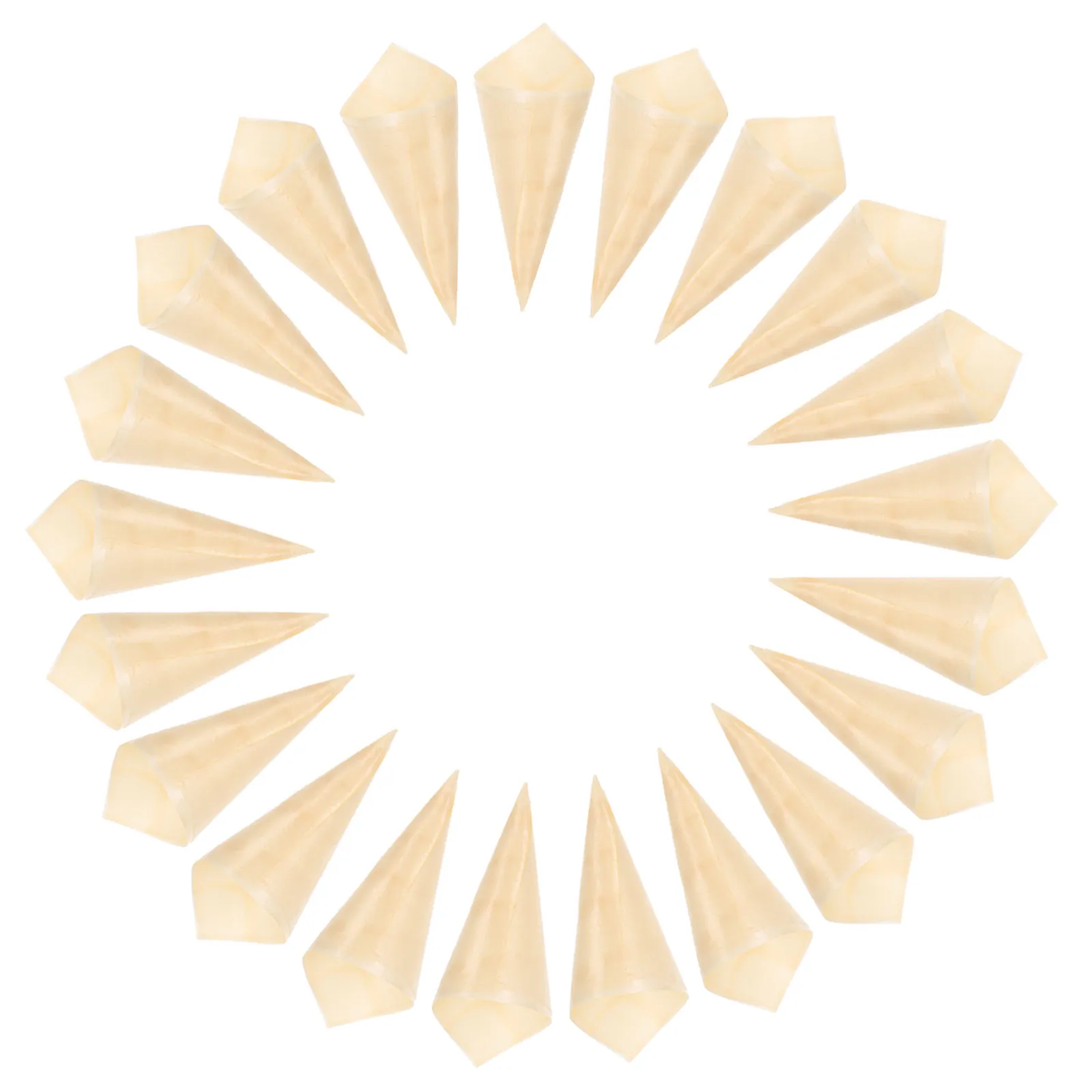 50Pcs Wood Appetizer Cones Disposable Ice Cream Candy Cups Creative Cone Shape Degradable Party Supplies Popcorn