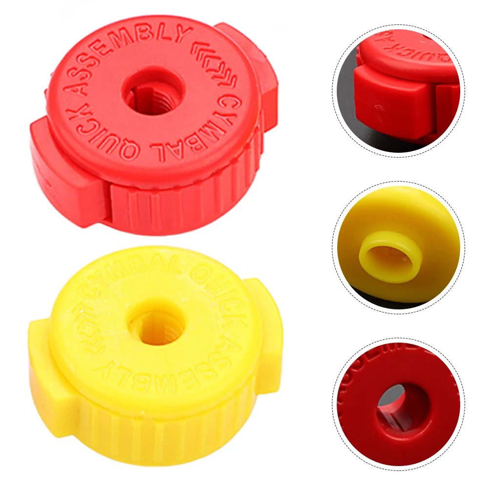 

2 Pcs Drum Kit Accessories Cymbals Accessory Attachments Installation Nuts Component Parts Plastic Replacement