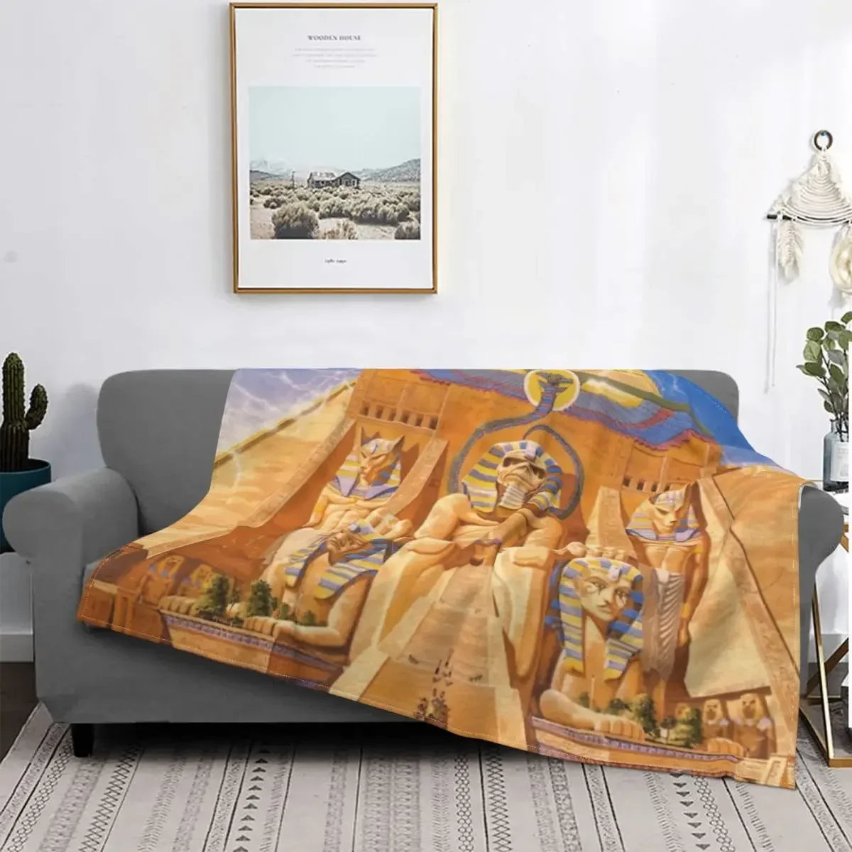 Irons Maidens IRONMAIDEN BAND Blanket Fleece Summer Air Conditioning Multi-function Super Soft Throw Blanket Couch Bedspreads