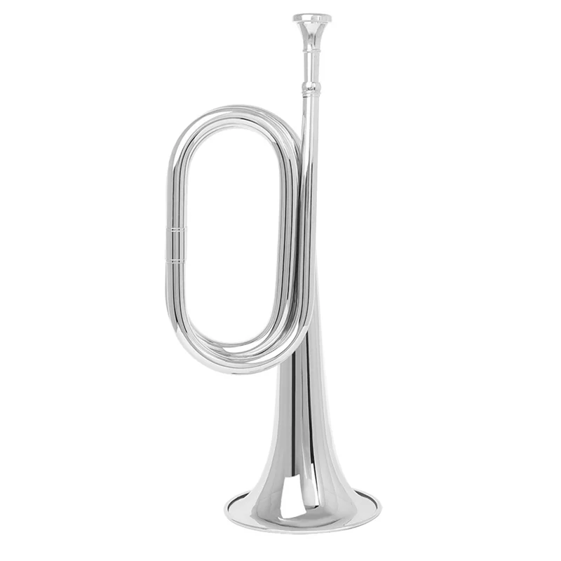 

Y49A-Мортунный кавалерийский рог, музыкальный инструмент, чистая медь, ступенчатая труба, латунный музыкальный инструмент, серебристый