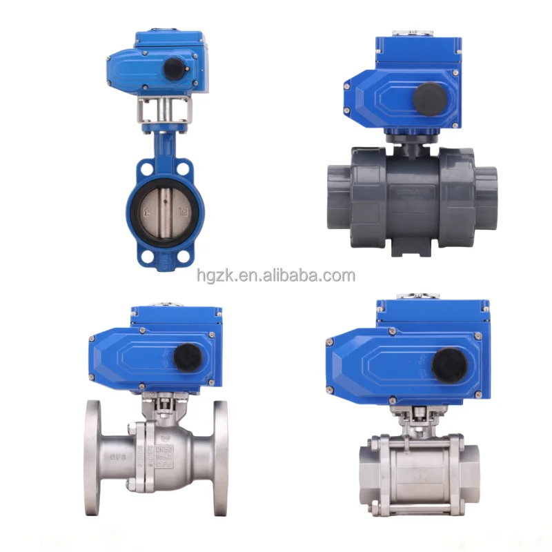 DC12V DC24V AC220V Katup Bola Listrik 2 Arah UPVC PVC PP 25 50Mm Katup Bola Bermotor Plastik Air dengan Katup Aktuator Listrik