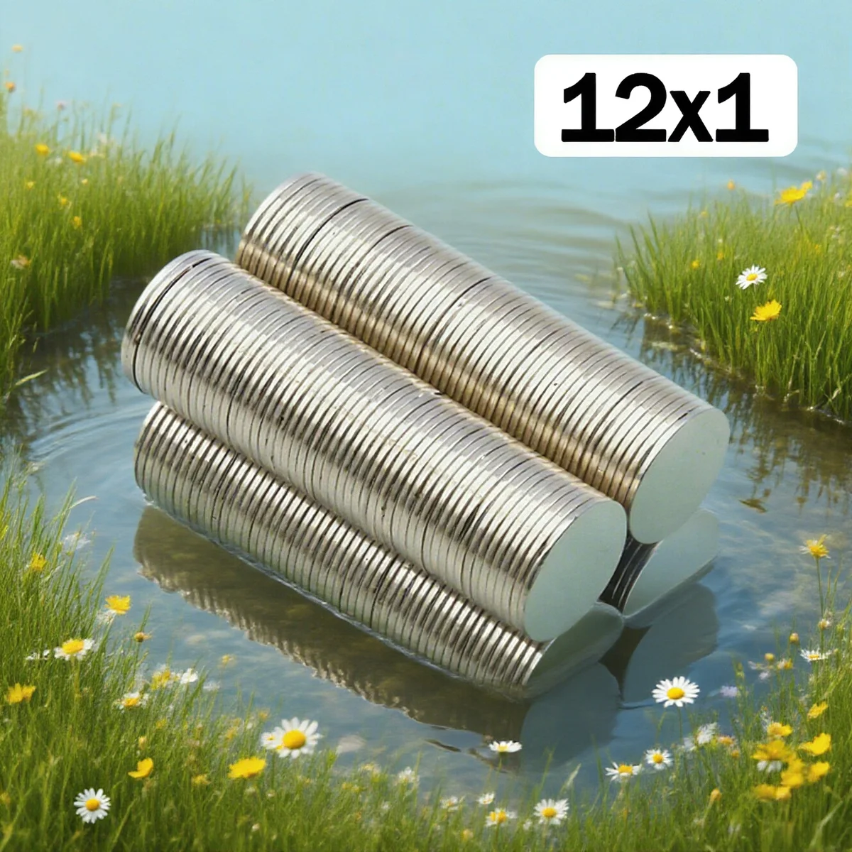 

12X1MM Powerful Neodymium Magnet Round Super Strong Magnets N35 NdfeB Permanent Magnetic imanes Refrigerator Magnet