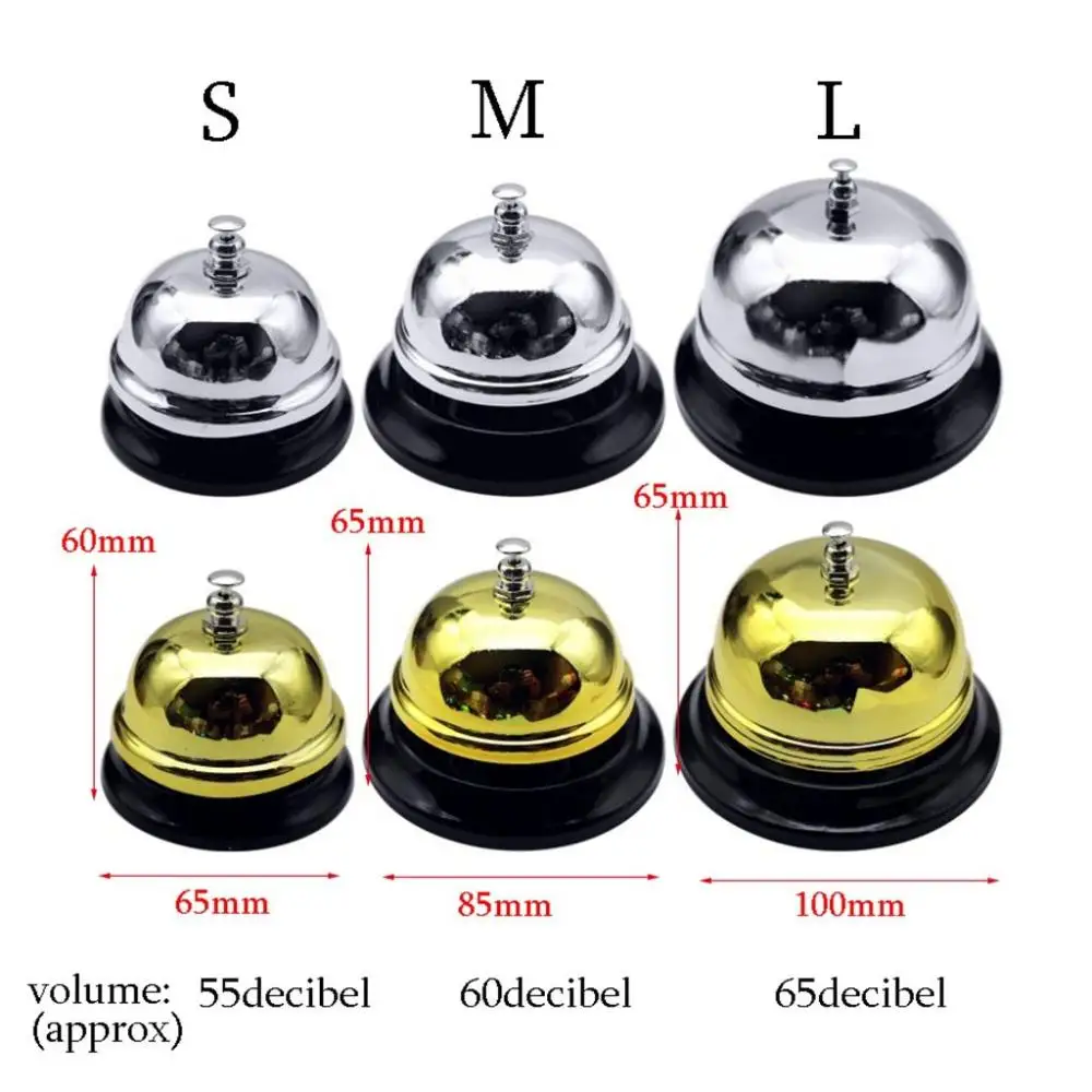 Jednokolorowe kreatywne okrągłe dzwonki na biurko z pojedynczym dzwoneczkiem antykorozyjne świąteczne pokolacje dzwonek recepcyjny dzwonka szkolenie dla zwierząt dzwonka