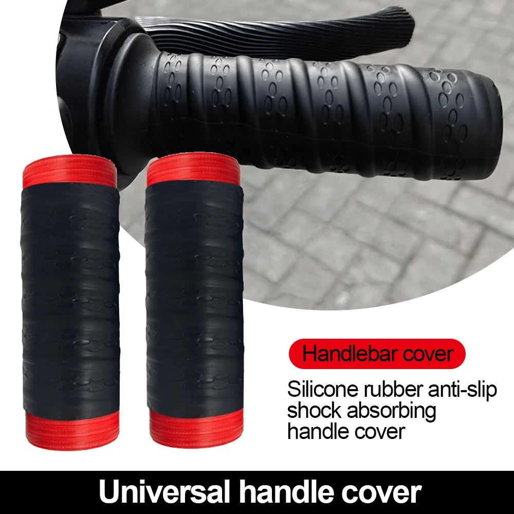 KEBIDUMEI 2pcs Silicone Motorcycle Handle Cover Non-Slip Universal Handlebar Grip Covers Sleeve Protector Motorcycle Accessories — 1