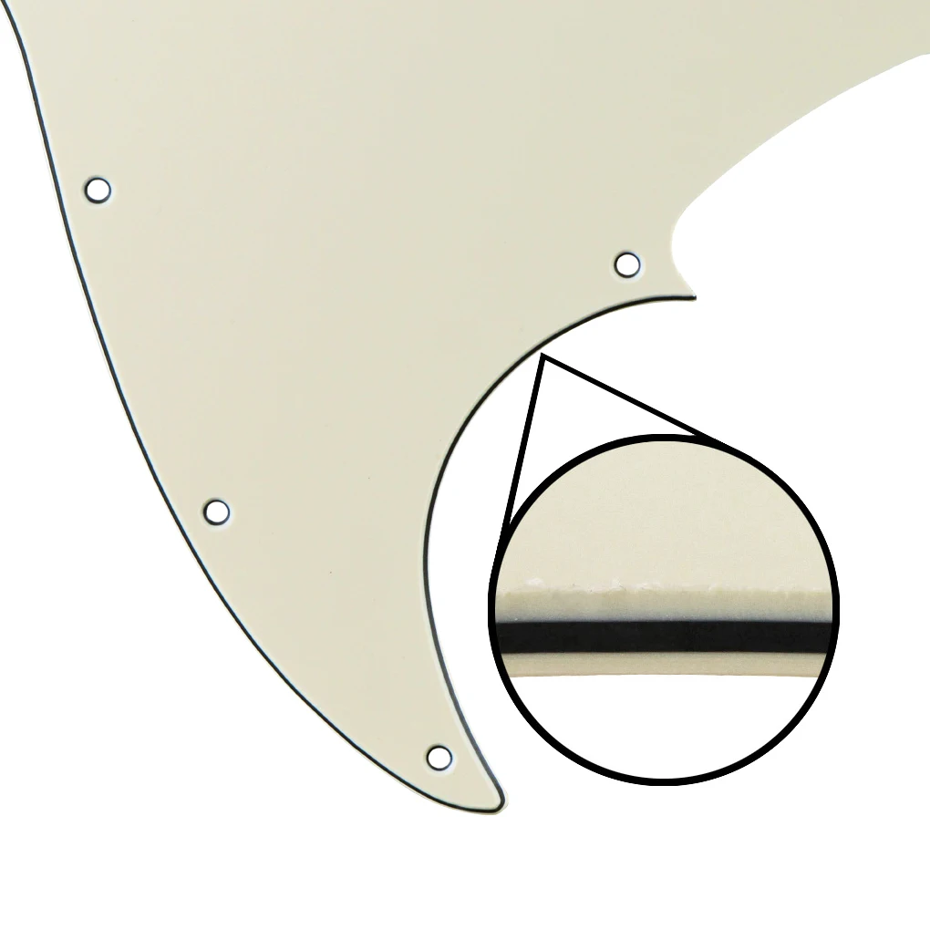 FLEOR-전기베이스 픽가드 JB 픽 가드 스크래치 플레이트 1 개, 4 스트링베이스 부품용 픽가드 나사 포함, 17 가지 색상 선택