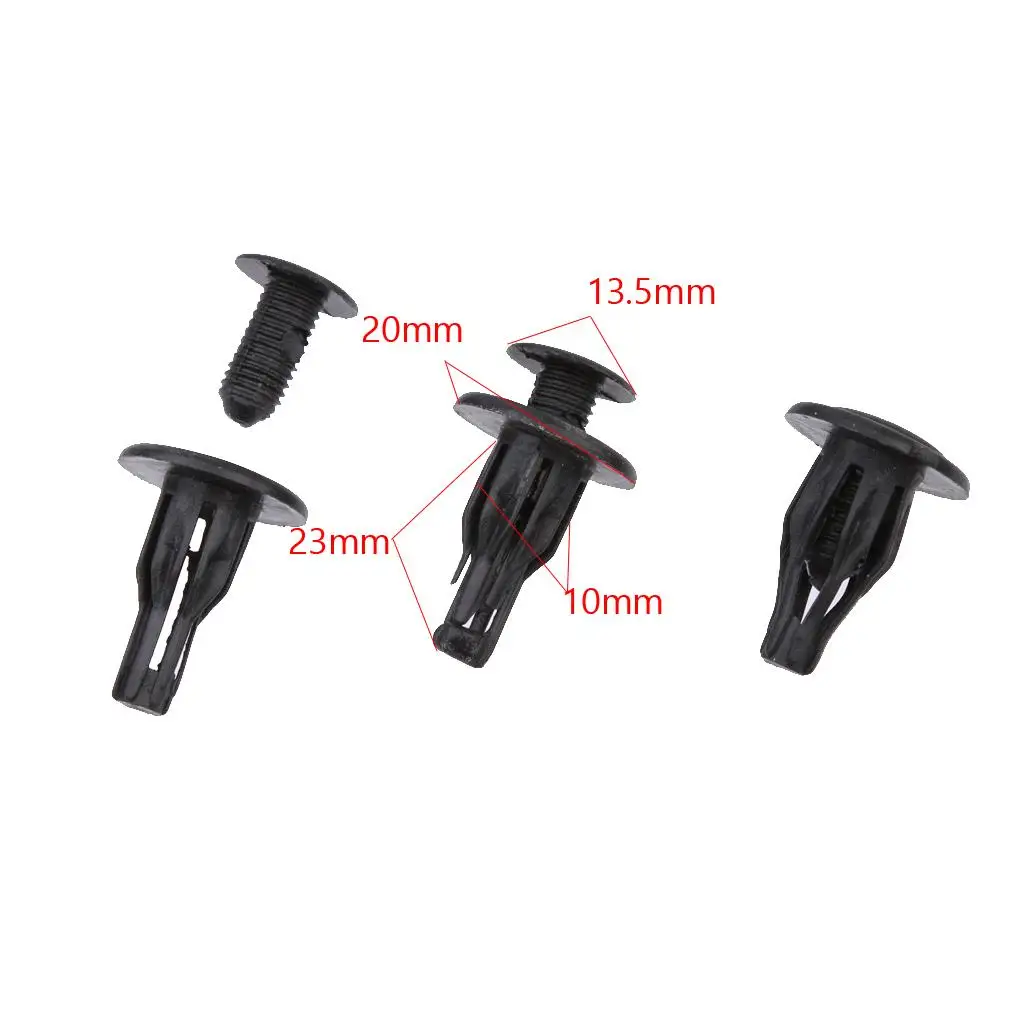 30pcs Plastic Push Type Fastener Retainer Clip for Honda 90505 SM4-003 Black