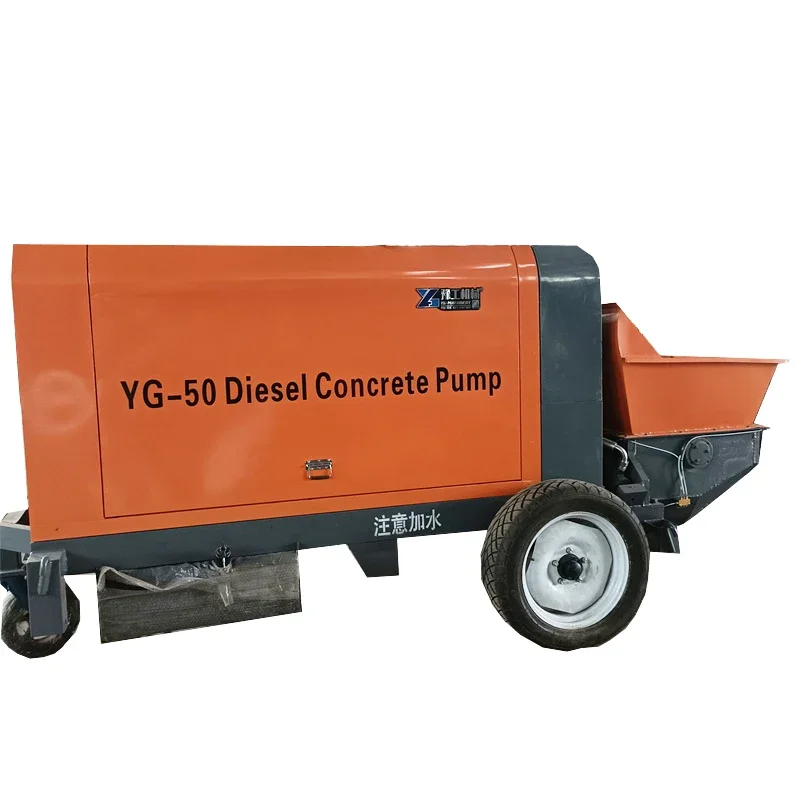 YG Simple Structure Concrete Pump Machinery High Power Diesel Type Concreting Cement Mixer Pumping Equipment Sale for Singapore