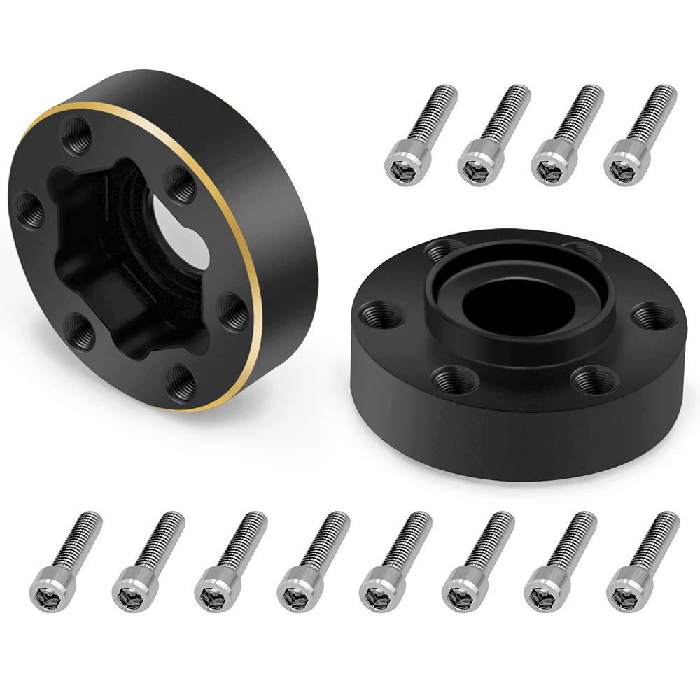 MIBIDAO Brass Wheel Hex Hub Adapter Counterweight for 1/10 RC Crawler 1.9