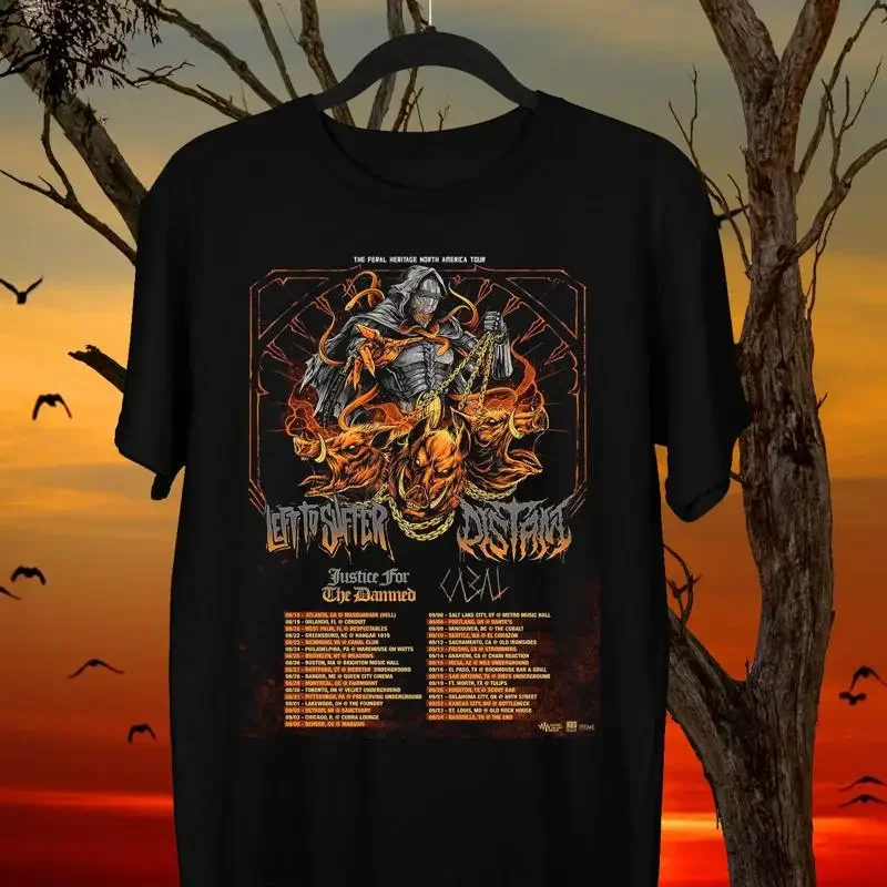 Left To Suffer and Distant North American tour 2025 T shirt Black All Size