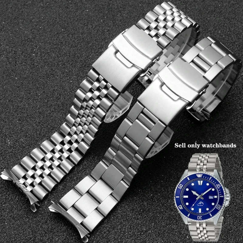 

Ремешок из нержавеющей стали для дайвинга 22 мм для Casio Duro Mdv107-1A MDV106-1A, сменный ремешок для часов, мужской браслет с металлической складной пряжкой