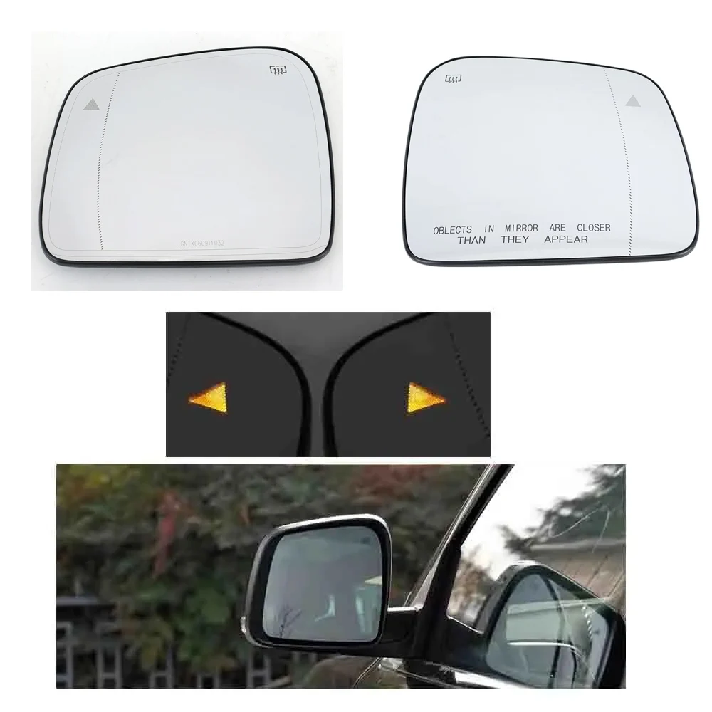 

Side Mirror For Jeep Grand Cherokee 2011-2021 Car Rearview Door Lens Glass With Blind Spots Heated mirrors cover cap accessories