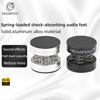 4PCS ERUMPENT HiFi Spring Loaded Shock Absorbing Audio Feet Aluminum Alloy for Amplifier Decoder Reduce Noise HiFi Stand Feet