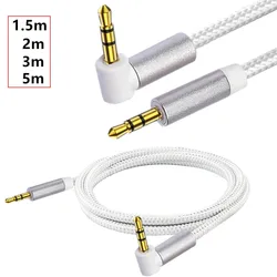 3.5mm Audio Cable，Stereo Aux 3.5mm to 3.5mm Cable 90 Degree Long Aux Cable Aux Male to Male Right Angle TRS Cable Compatible
