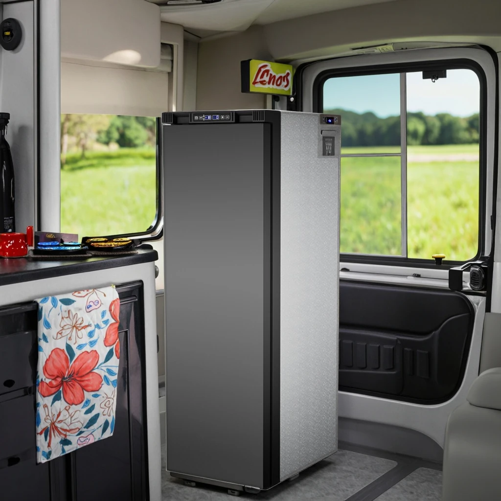 132 Liters Compressor Built-in Portable Electric Battery RV Refrigerator Fridge Freezer for Household Use