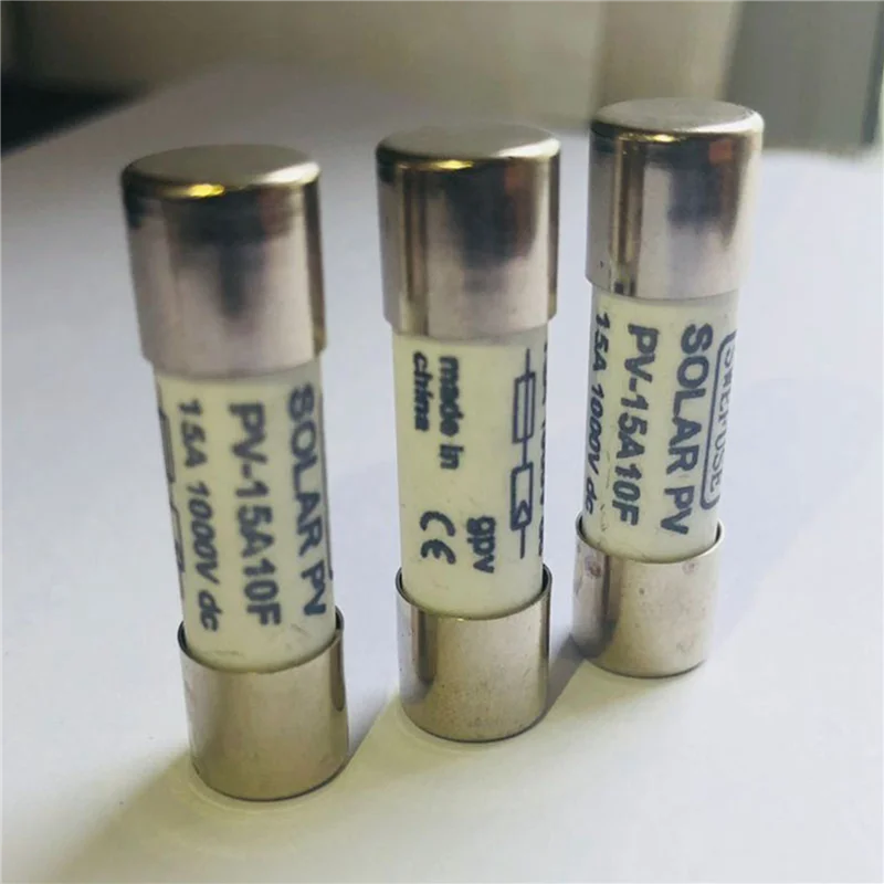 

2025 Hot Style 20 Pcs 1000 VDC Fuse Solar PV Explosion-Proof Fuse Silver - 12A