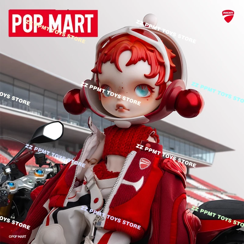 Новый POP MART SKULLPANDA × DUCATI 1/6 шарнирная фигурка, украшение, подарочная серия, оригинальная глухая коробка, настольные украшения, подарки, игрушки