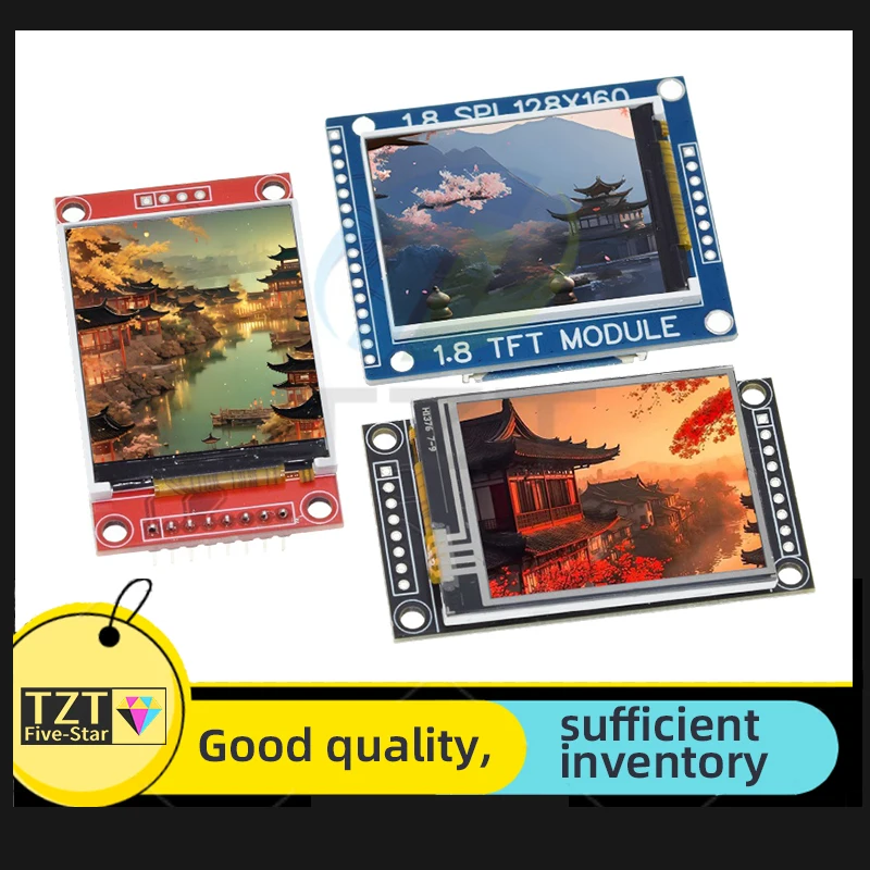 GREATZT 1.8 Inch TFT LCD Module SPI Serial 51 Drive 4 IO Drive TFT Resolution 128*160 For Arduino With / Without Touch