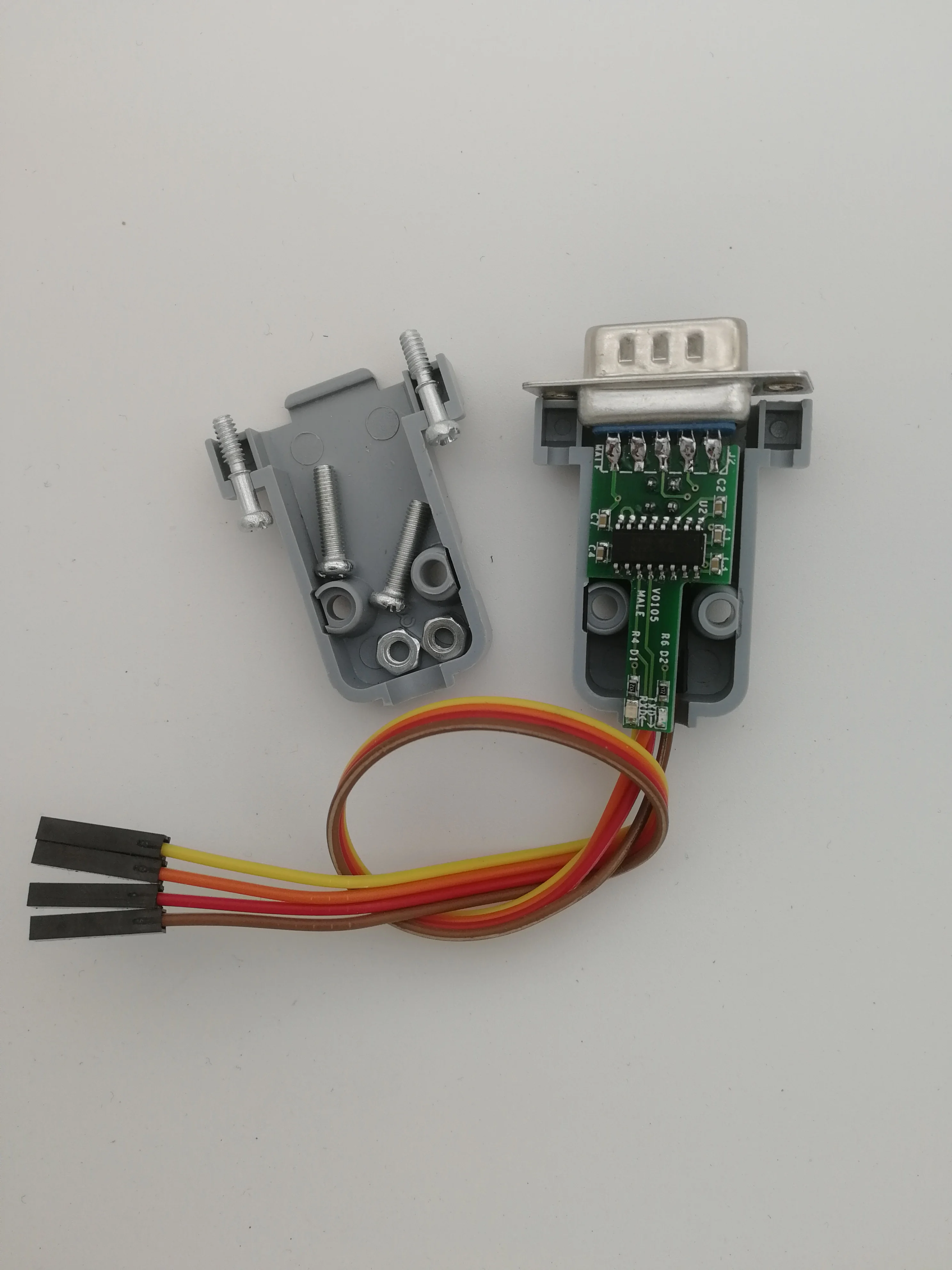 

RS232-TTL bidirectional converter interconversion module female head hole male head needle serial port COM port TTL level shell