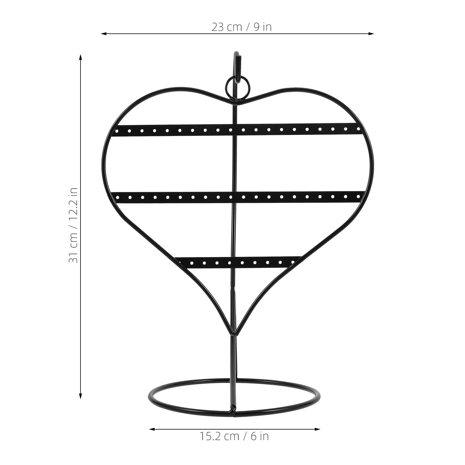 Metal Earring Display Stand Iron Art Jewelry Organizer Rack for Retail Store Live Streaming Desktop Use