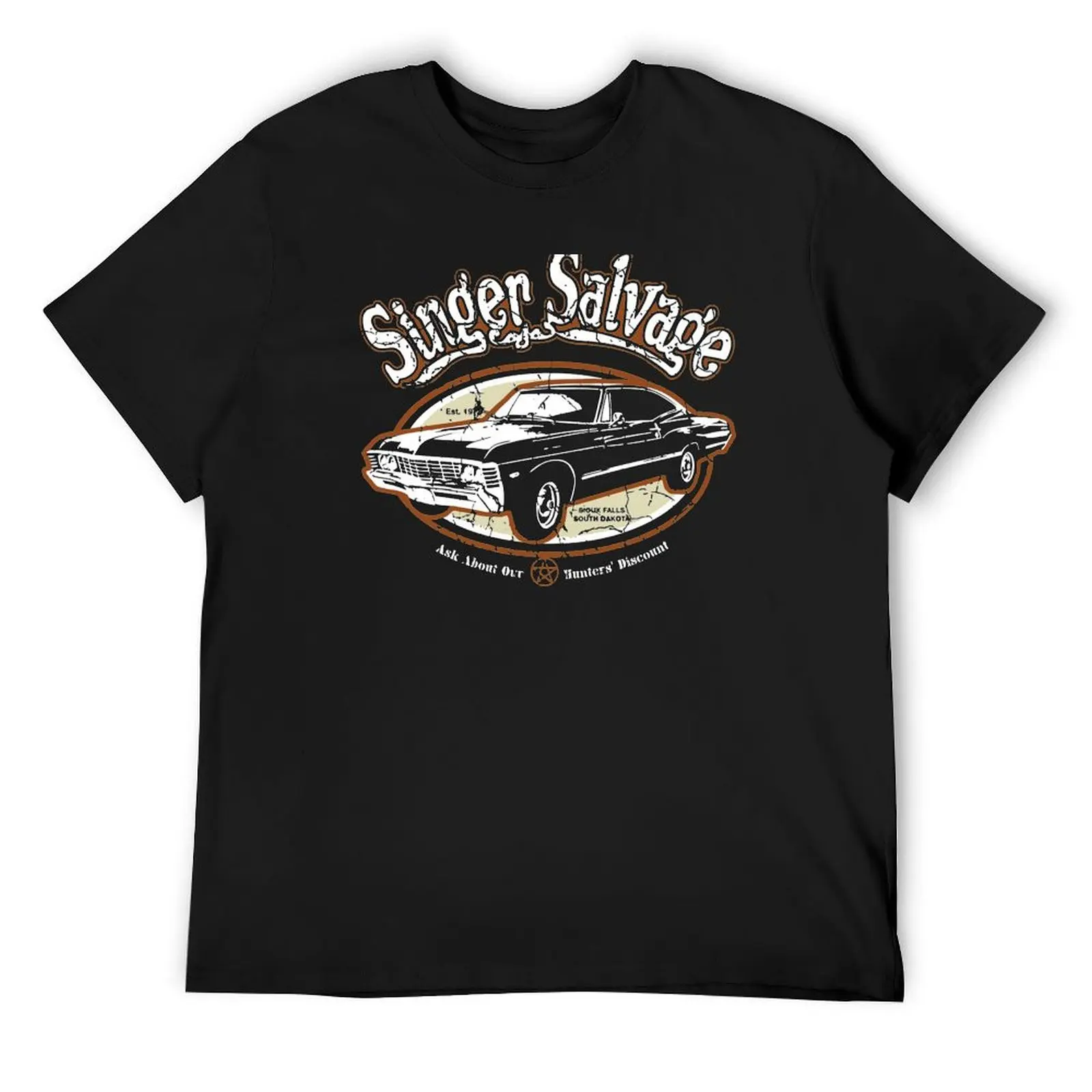 Singer Auto Salvage Yard Car T-Shirt tops graphic t shirt vintage blacks mens t shirts casual stylish